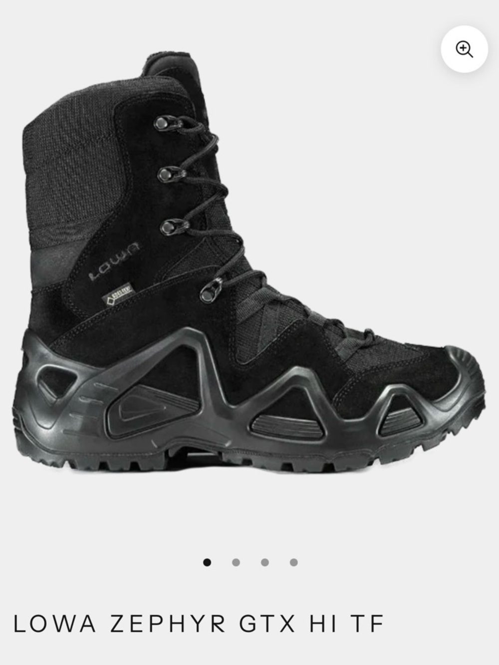 LOWA Zephyr GTX Hi TF Men's Black Tactical Boot size 12